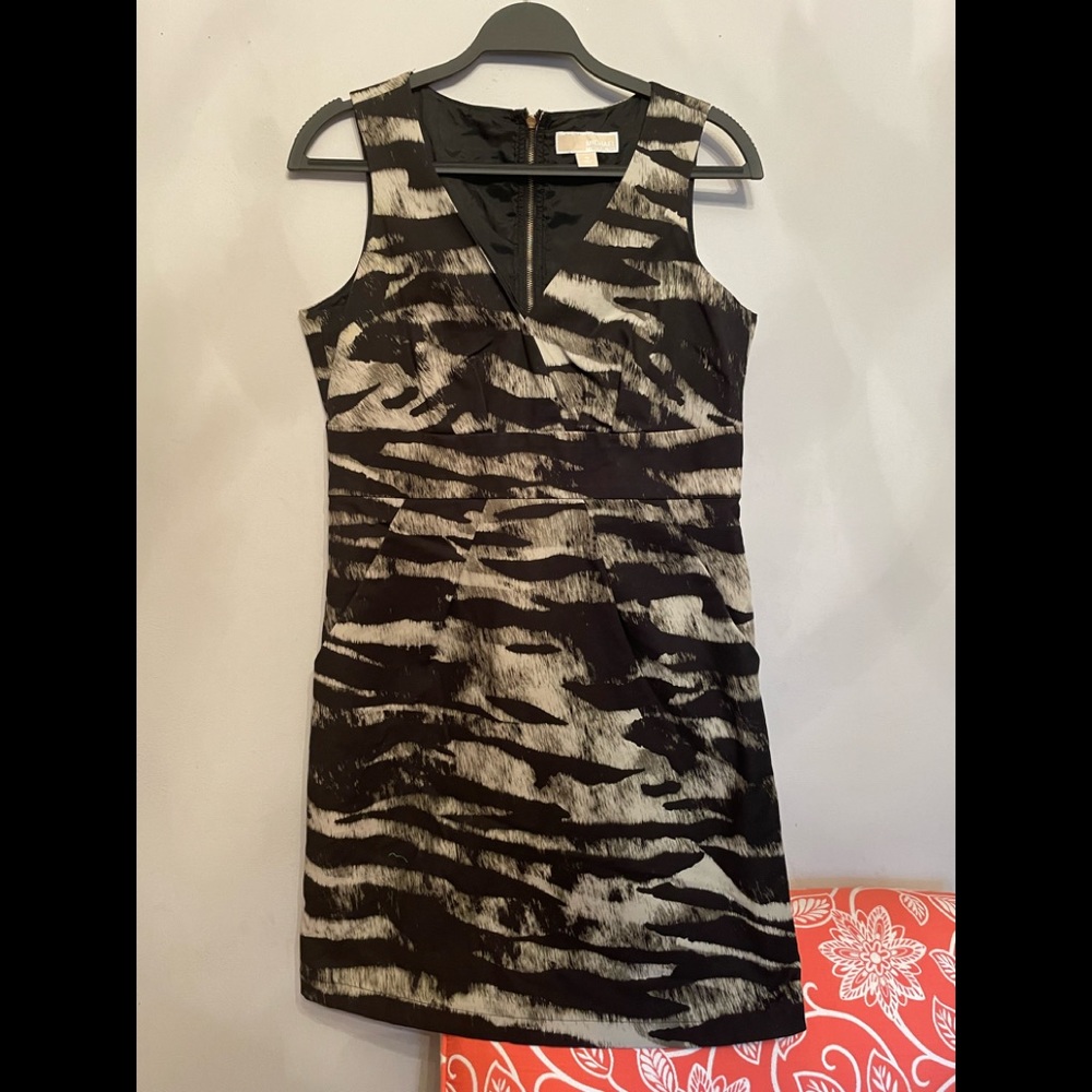 Grey and black dress